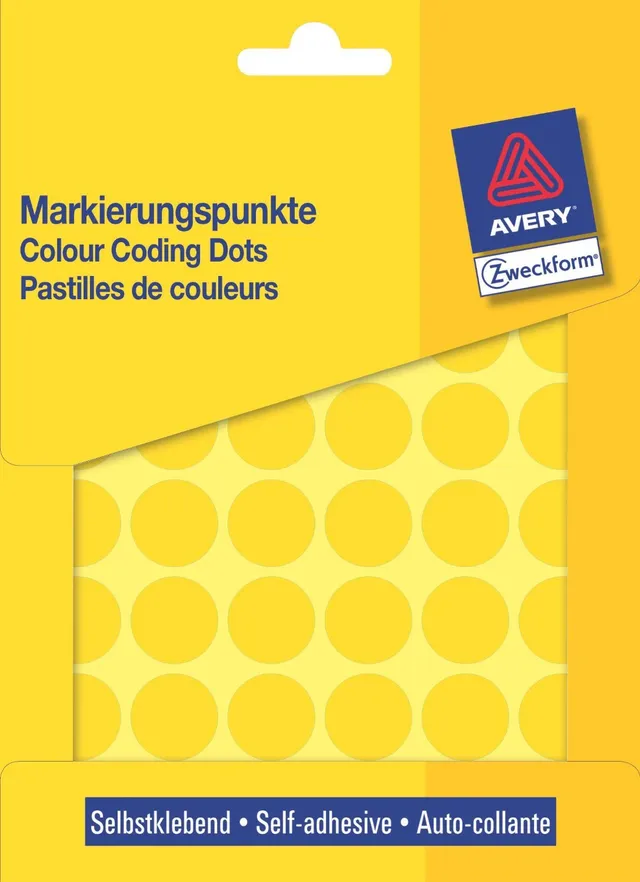 avery-zweckform-markierungspunkte-18-mm-gelb-1056-klebepunkte image 1