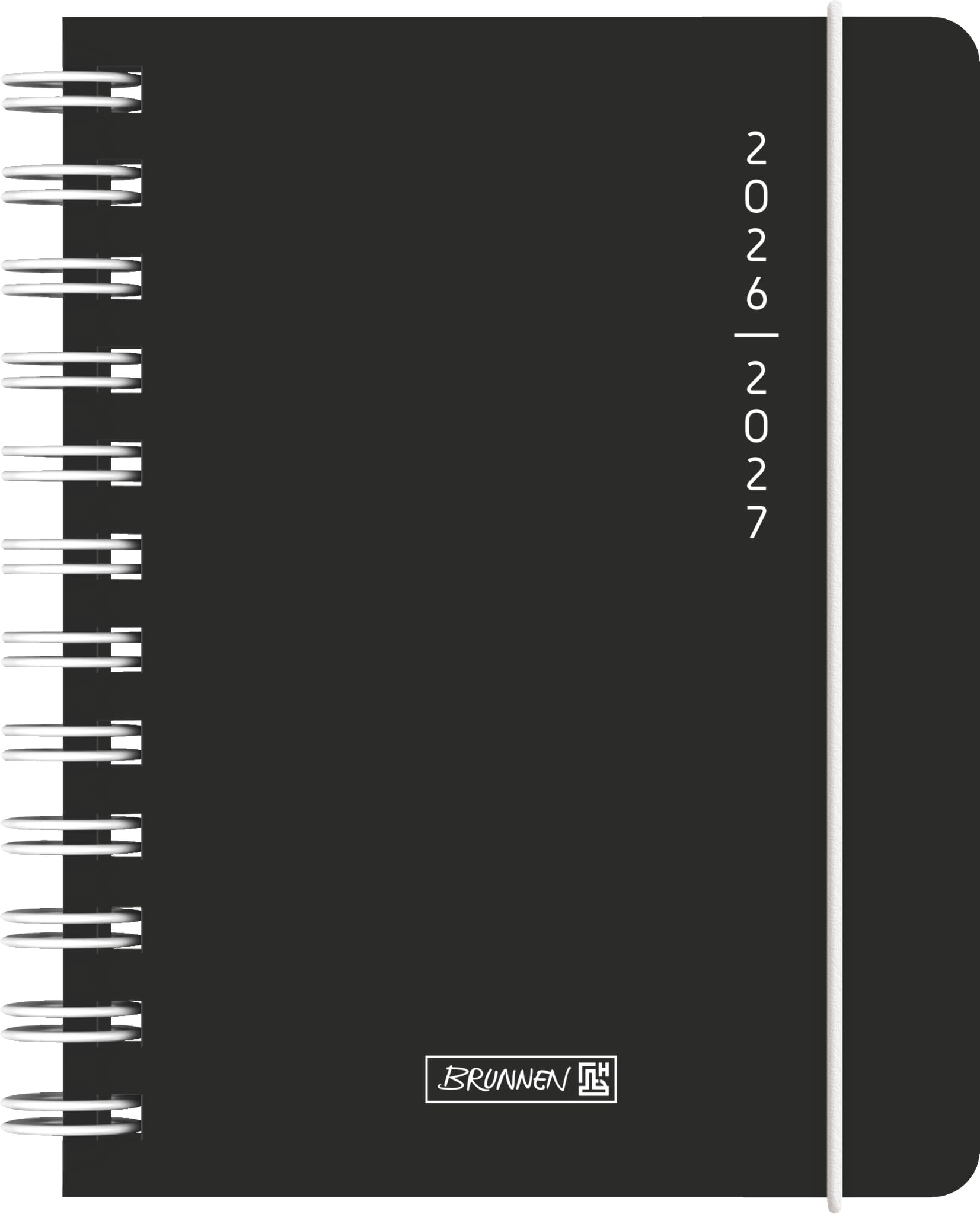 brunnen-sch-lerkalender-2026-2027-plain-black-a6-tageskalender-kunststoff-schwar image 1