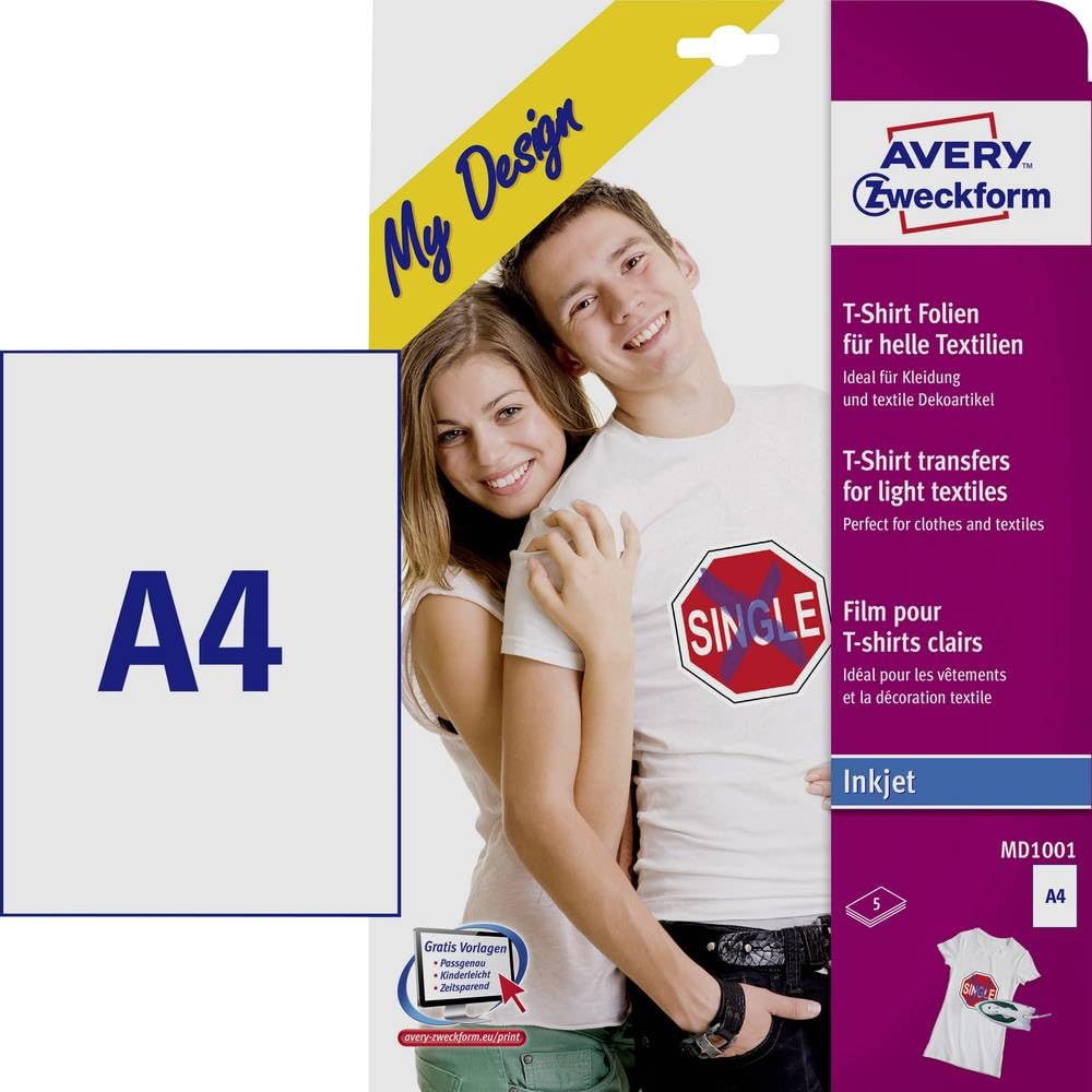 avery-zweckform-md1001-textilfolie-a4-hell-5-blatt-f-r-inkjet image 1