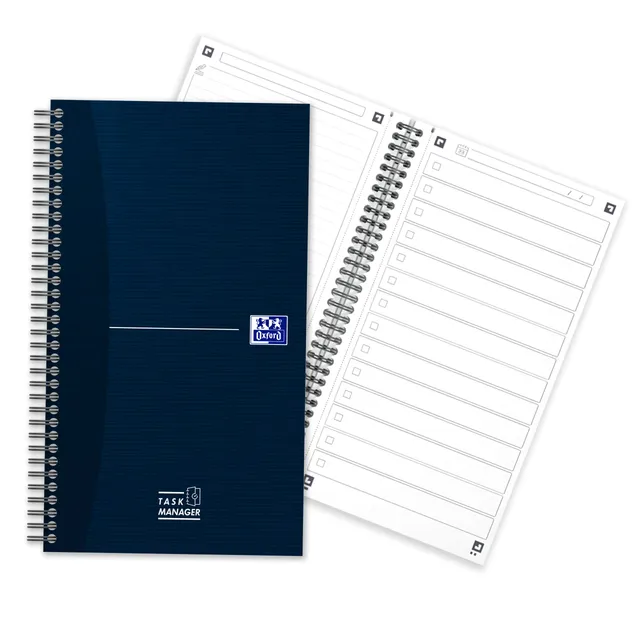 oxford-task-manager-to-do-notizbuch-a5-blau-spiralbindung-460-seiten image 1