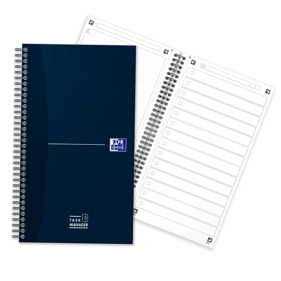 oxford-task-manager-to-do-notizbuch-a5-blau-spiralbindung-460-seiten image 1