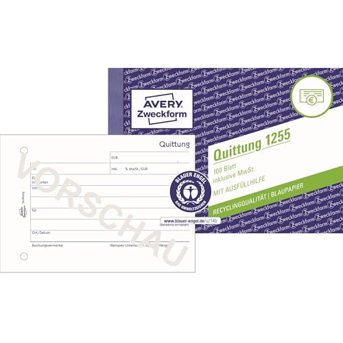 avery-zweckform-1255-quittungsblock-a6-quer-100-blatt-mit-mwst image 4