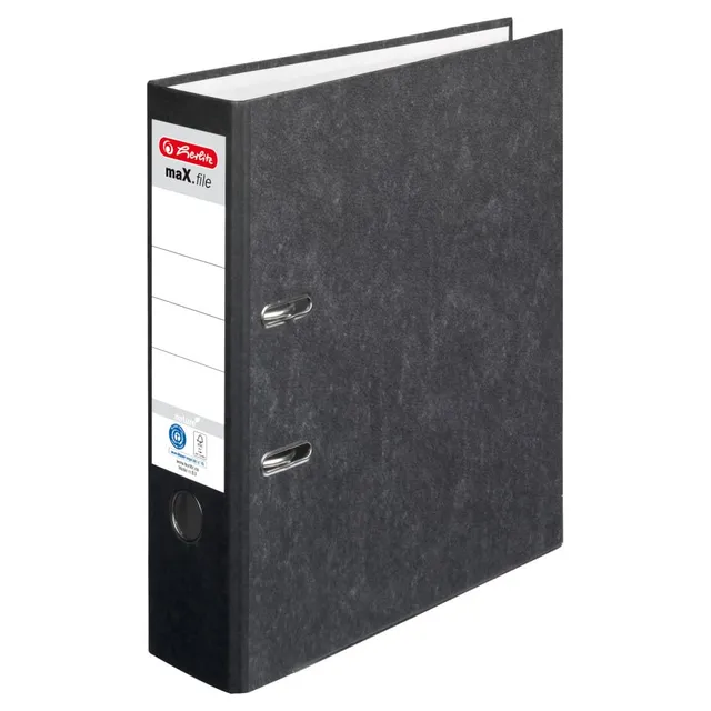 herlitz-ordner-max-file-nature-a4-8-cm-wolkenmarmor-schwarz-20-st-ck image 1