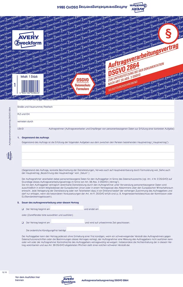 avery-zweckform-2864-auftragsverarbeitungsvertrag-dsgvo-a4-4-seitig-5-st-ck-blau image 1