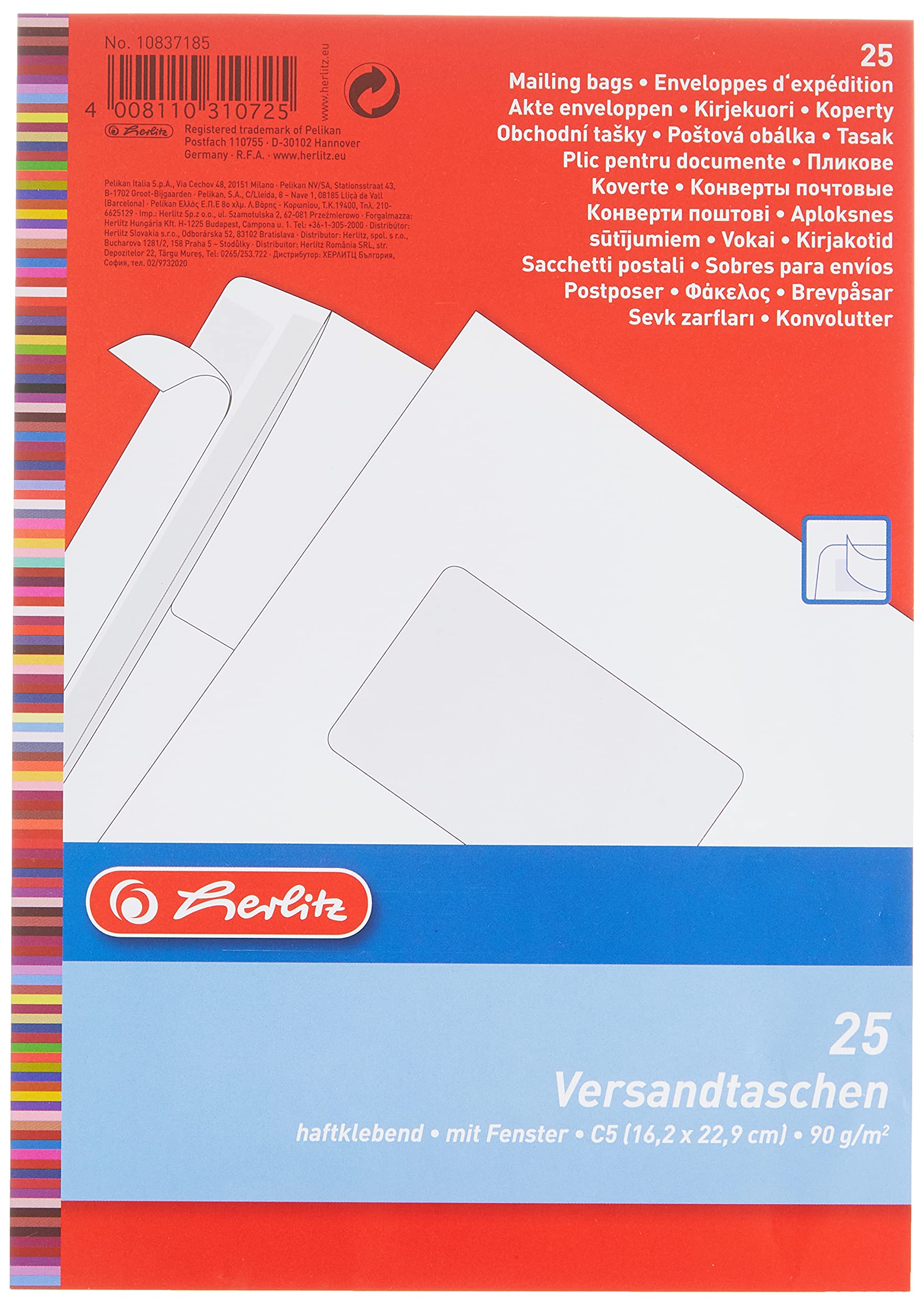 herlitz-versandtasche-c5-90-g-haftklebend-mit-fenster-wei-25-st-ck image 3