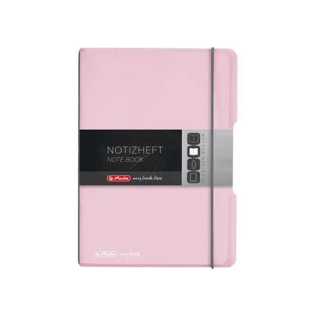 herlitz-my-book-notizheft-a5-liniert-40-blatt-rose-mit-gummi image 1