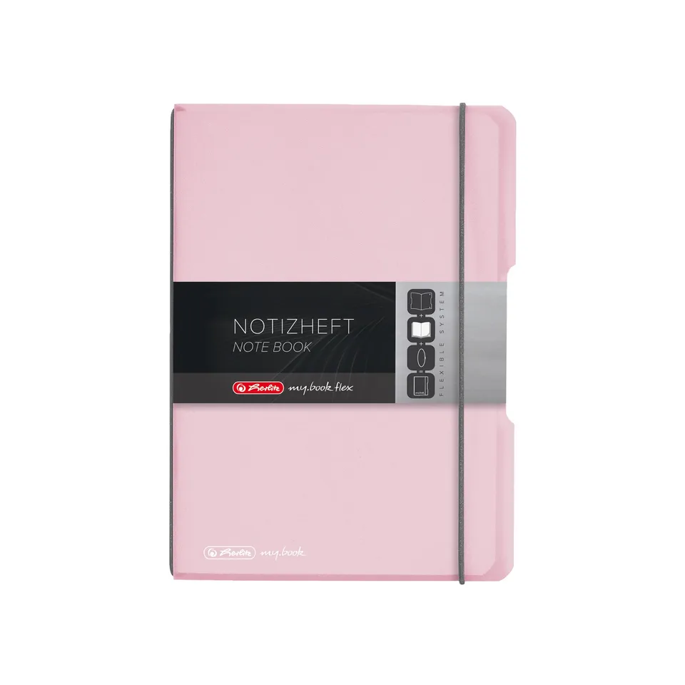 herlitz-my-book-notizheft-a5-liniert-40-blatt-rose-mit-gummi image 1
