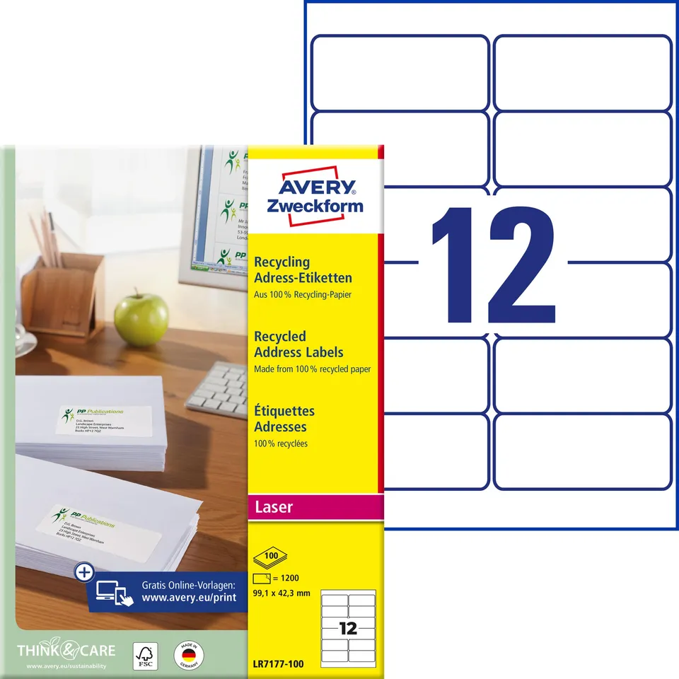 avery-zweckform-lr7177-100-recycling-etiketten-99-1-x-42-3-mm-1-200-adressaufkle image 1