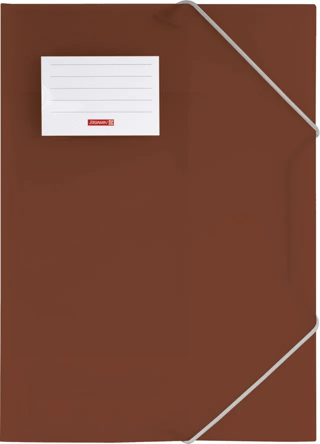 brunnen-sammelmappe-fact-pp-a4-braun-sammelmappe-mit-gummizug-und-3-klappen image 1