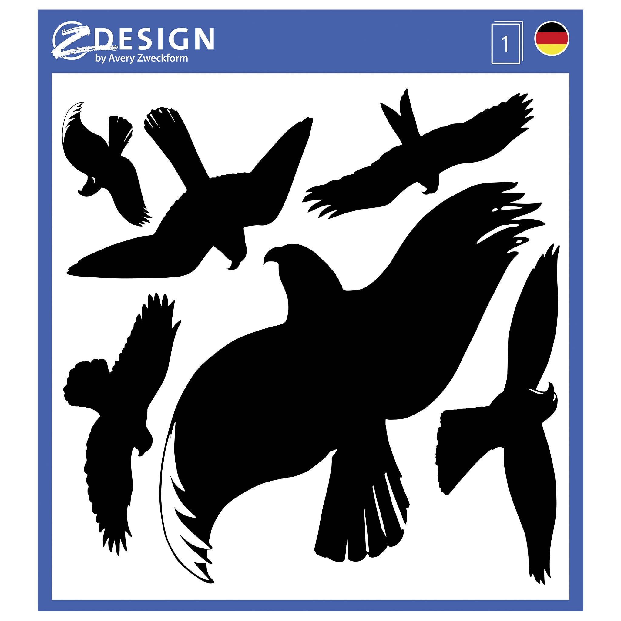 avery-zweckform-4485-fenster-aufkleber-warnv-gel-6-st-ck-folie-schwarz image 1