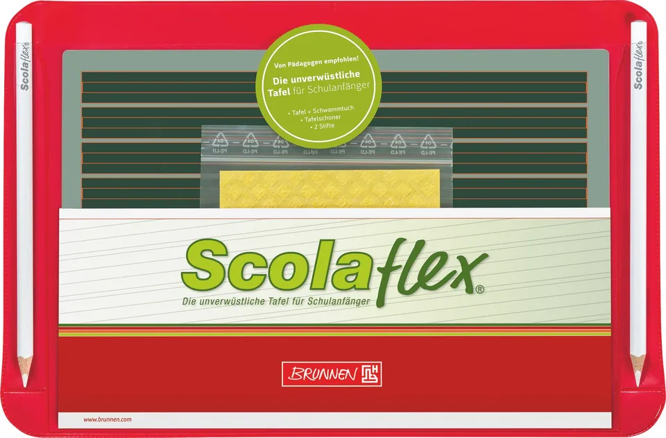 brunnen-schreibtafel-set-l1a-scolaflex-265-x-180-mm-kunststoff image 1