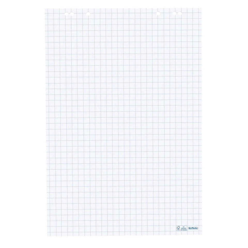 herlitz-flipchartpapier-x-book-65x98-cm-kariert-80-g-m-5-bl-cke image 1