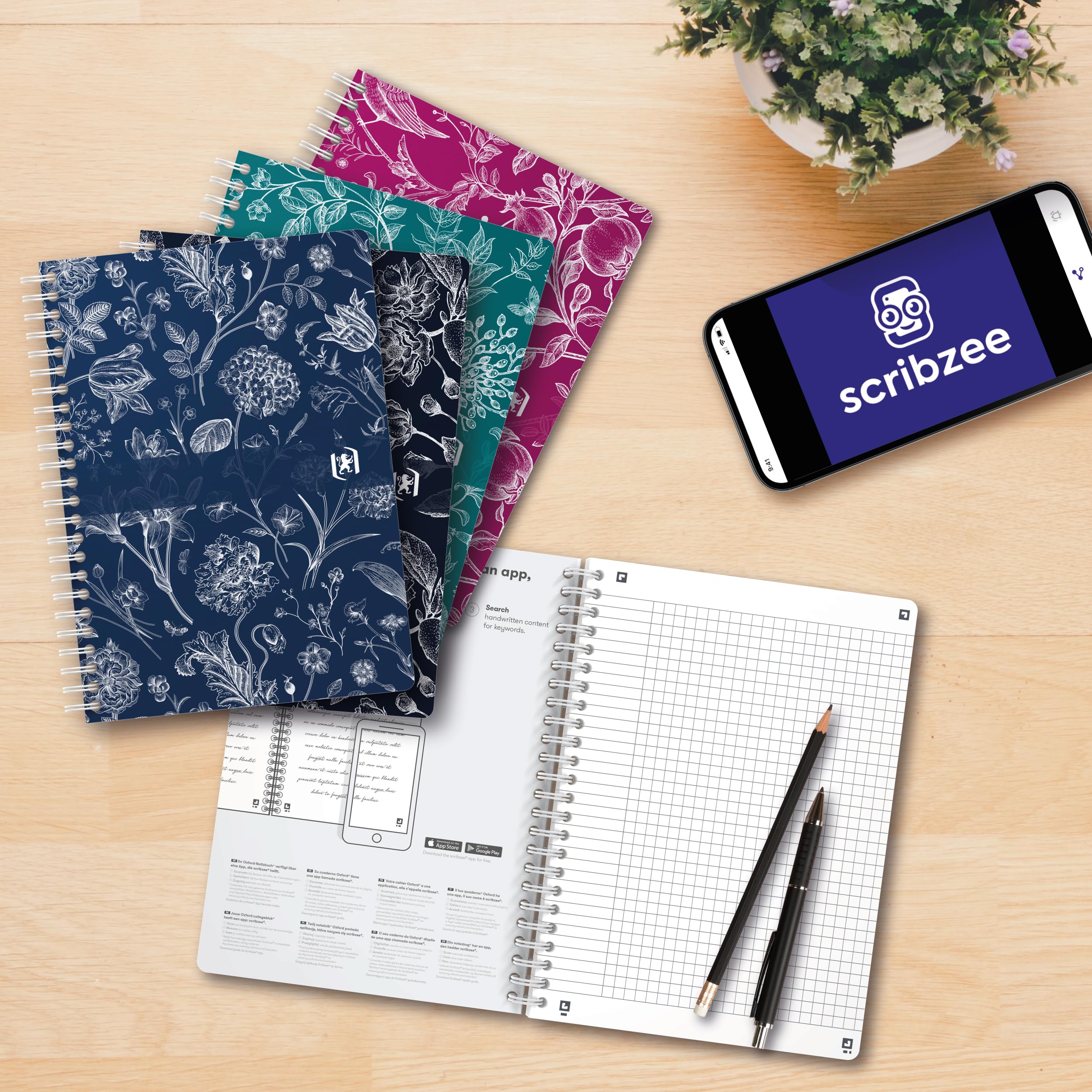 oxford-romance-spiralbuch-a5-kariert-120-seiten-soft-touch-5-st-ck image 7