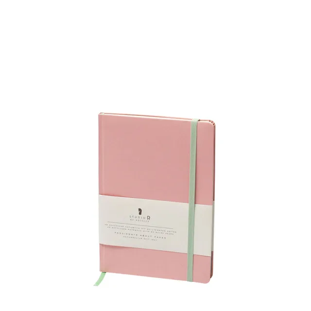 r-ssler-neon-notizbuch-a5-soft-cover-stoffbezug-mit-gummizug-rose image 1