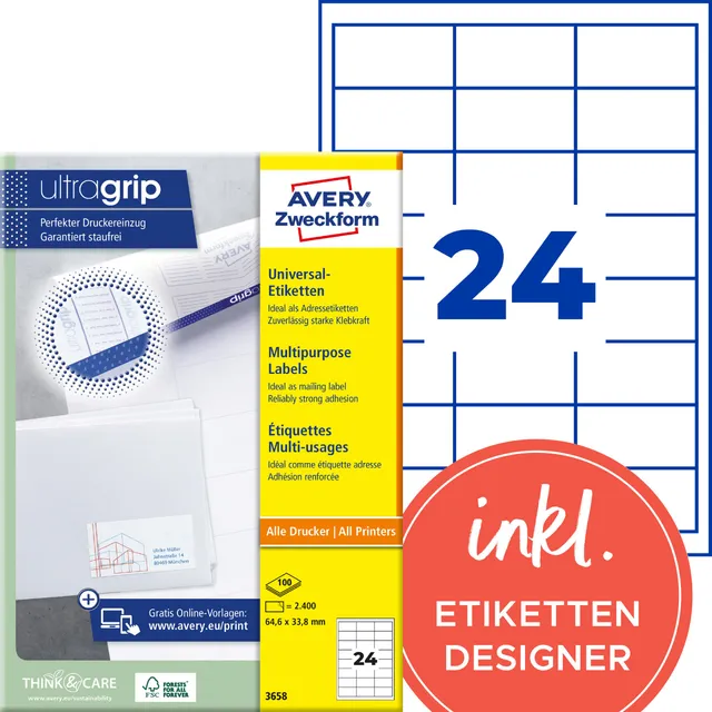 avery-zweckform-3658-adressaufkleber-64-6-x-33-8-mm-wei-2-400-etiketten image 1