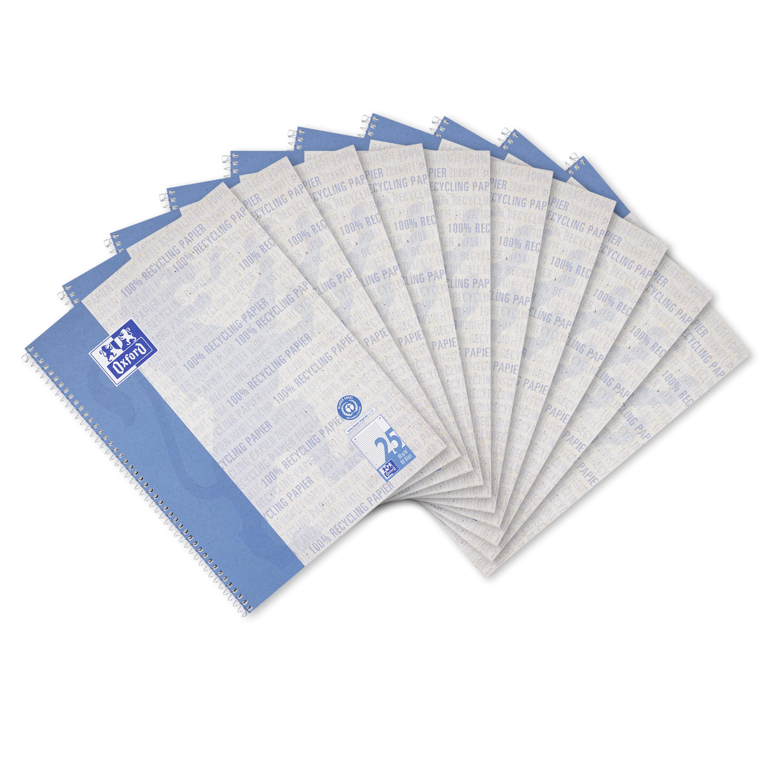oxford-recycling-collegeblock-a4-liniert-lineatur-25-mit-wei-em-rand-80-blatt-10 image 1