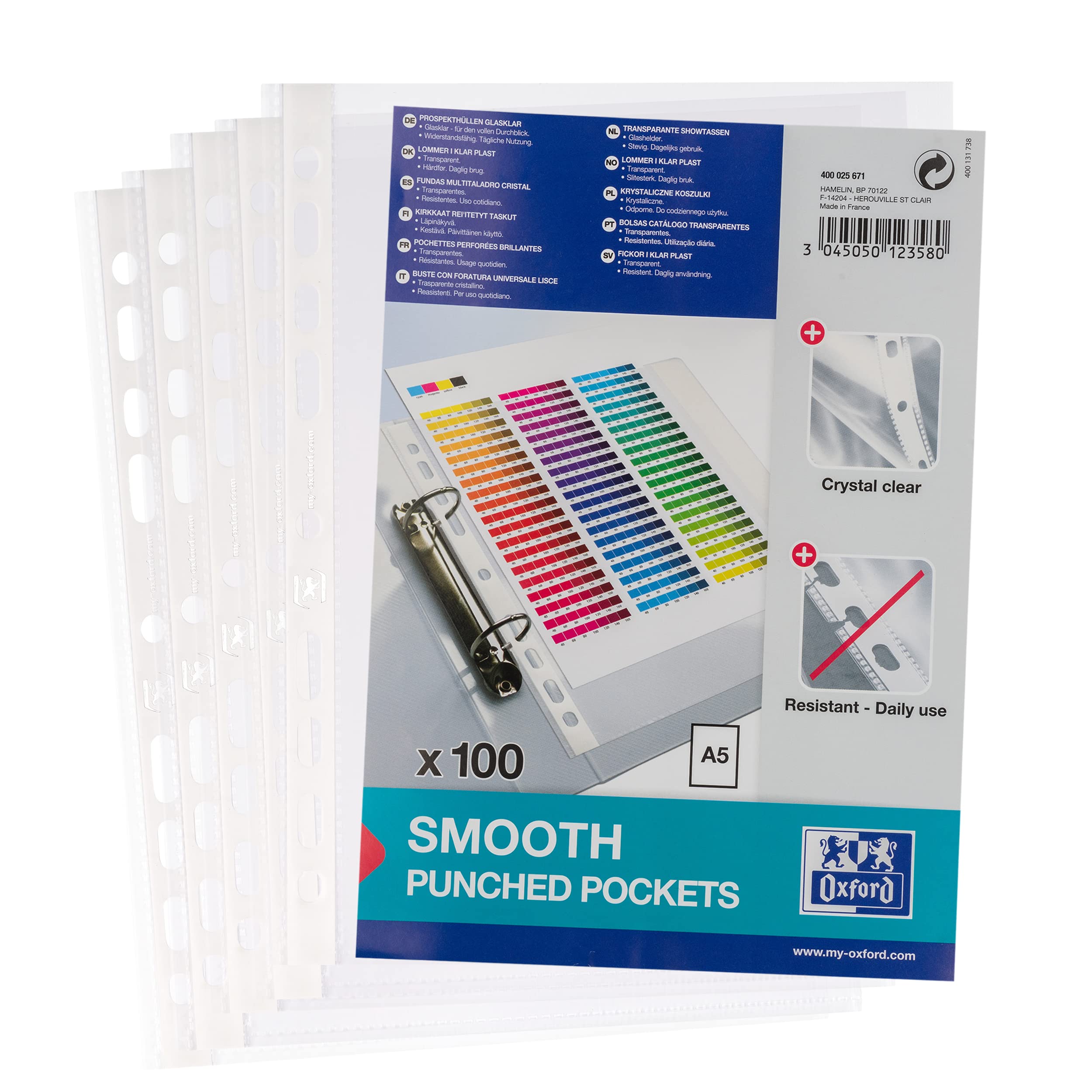 oxford-prospekth-llen-a5-glasklar-oben-offen-100er-pack image 1