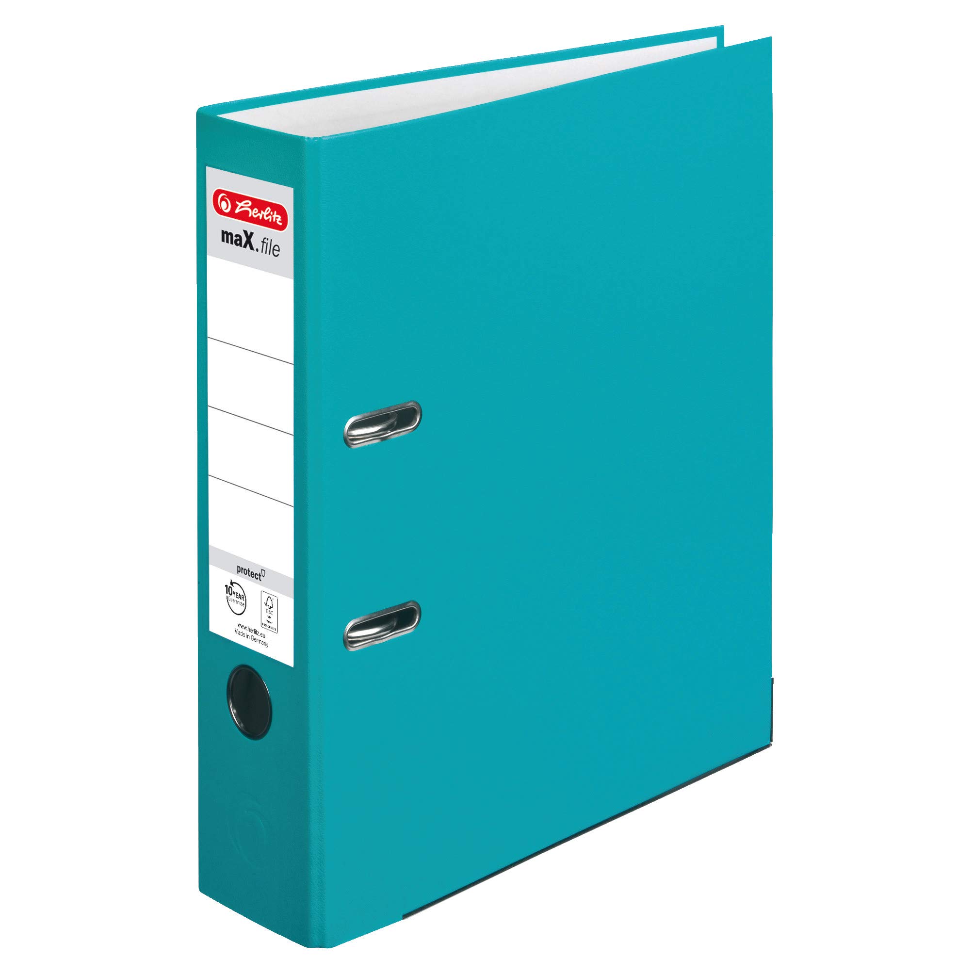 herlitz-ordner-max-file-protect-a4-8-cm-r-cken-t-rkis image 1