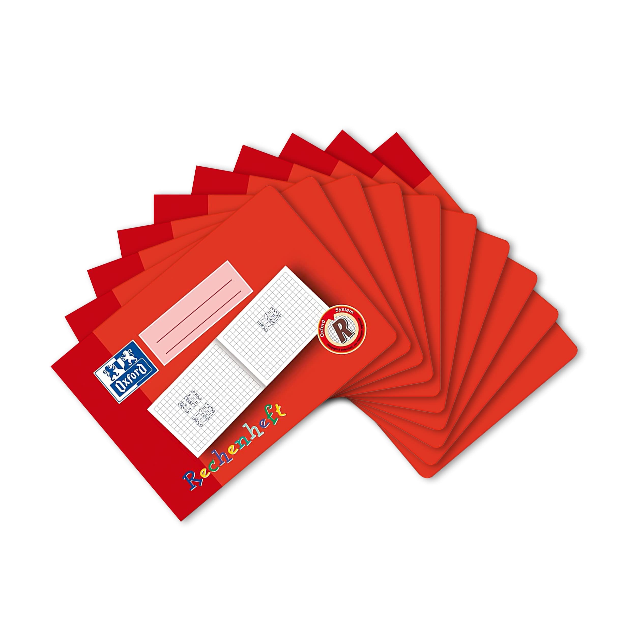 oxford-rechenheft-a5-quer-lineatur-r-rot-10-st-ck image 1