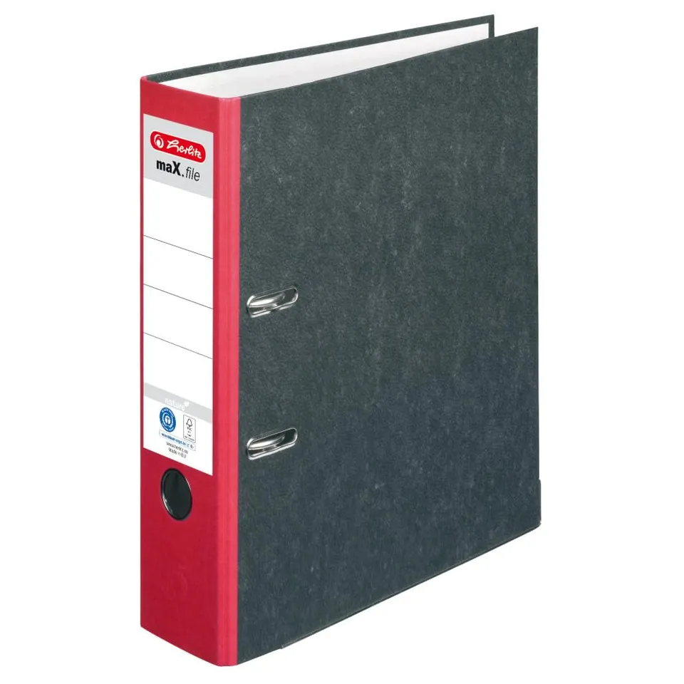 herlitz-ordner-max-file-nature-a4-8-cm-wolkenmarmor-rot-20-st-ck image 1