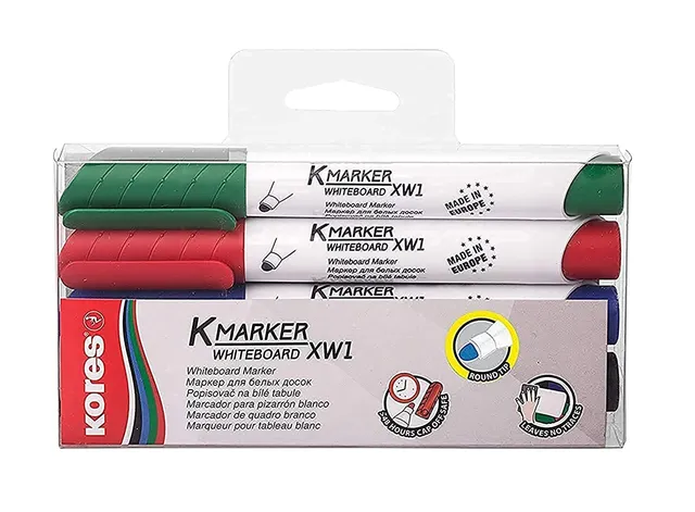 kores-k-marker-xw1-whiteboard-marker-rundspitze-4-farben-set image 1