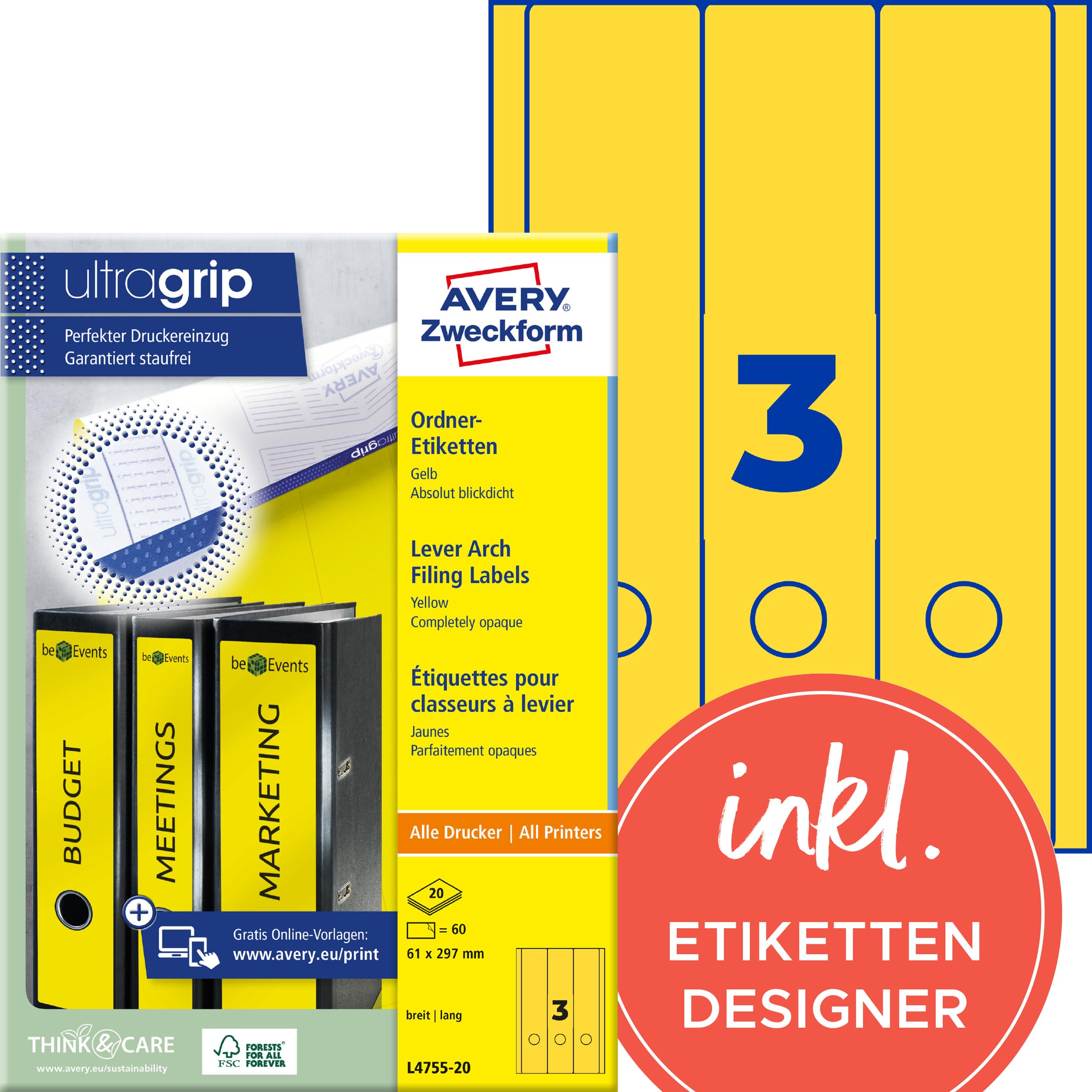 avery-zweckform-l4755-20-ordnerr-cken-etiketten-61x297-mm-breit-lang-gelb-60-st- image 1