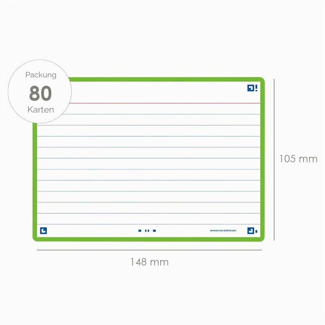 oxford-flash-2-0-karteikarten-a6-liniert-gr-n-105x148mm-80-st-ck image 2
