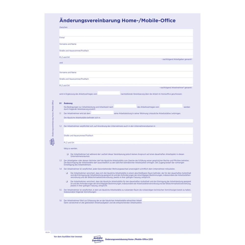 avery-zweckform-2255-5-nderungsvereinbarung-homeoffice-a4-mit-durchschlag-5-st-c image 2