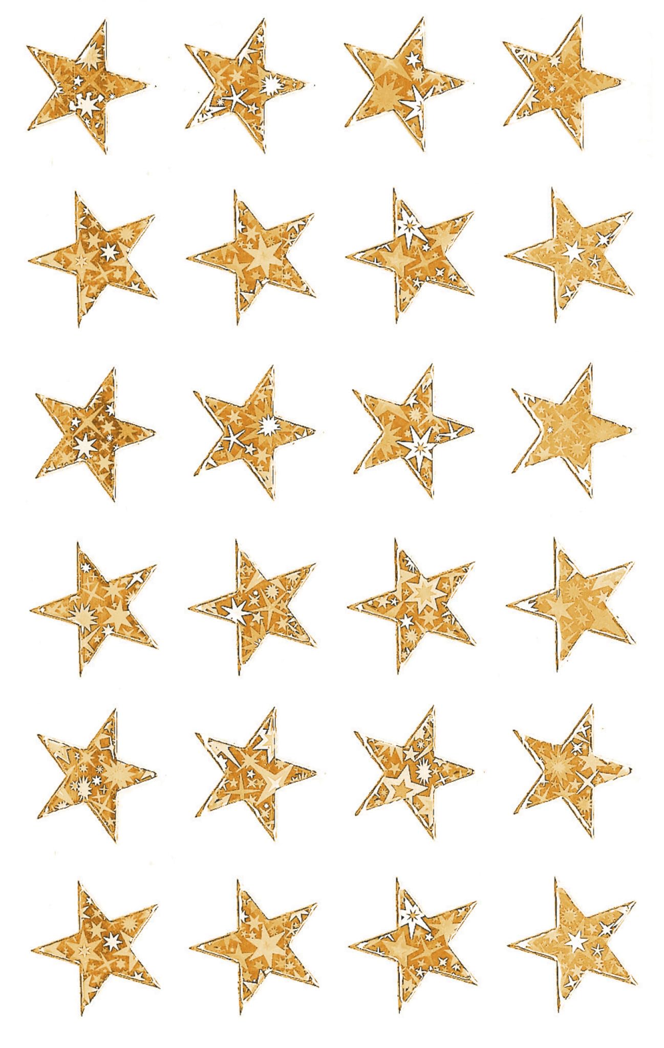 avery-zweckform-z-design-52419-weihnachtsaufkleber-24-goldene-sterne-aus-effektf image 2