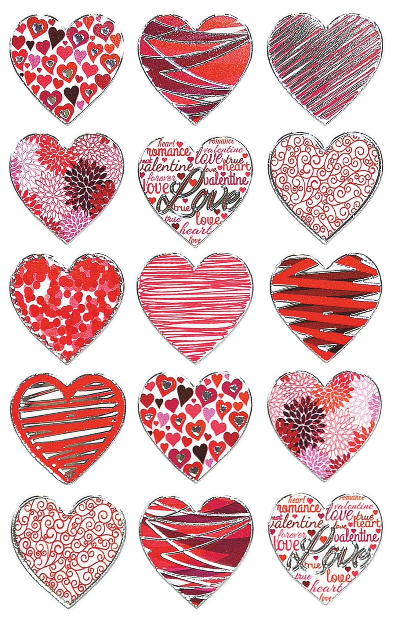 avery-zweckform-57521-z-design-deko-sticker-herzen-effektfolie-15-st-ck image 2