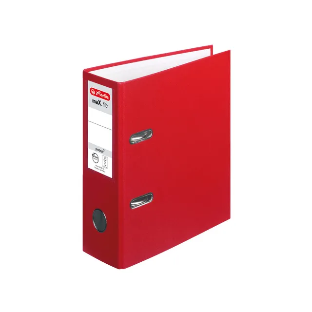 herlitz-ordner-max-file-protect-a5-hoch-8-cm-r-cken-rot-10-st-ck image 1