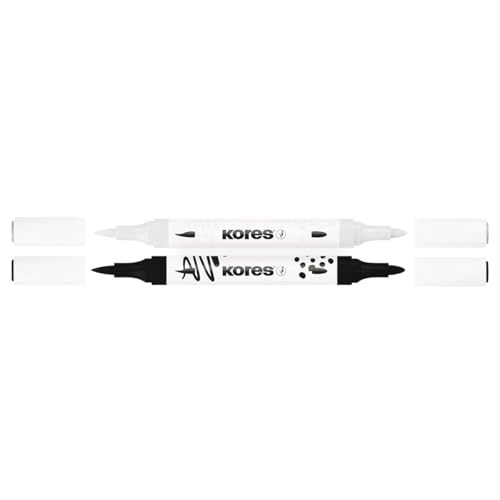 kores-kreative-marker-acryl-duo-tip-schwarz-wei-2-st-ck image 7