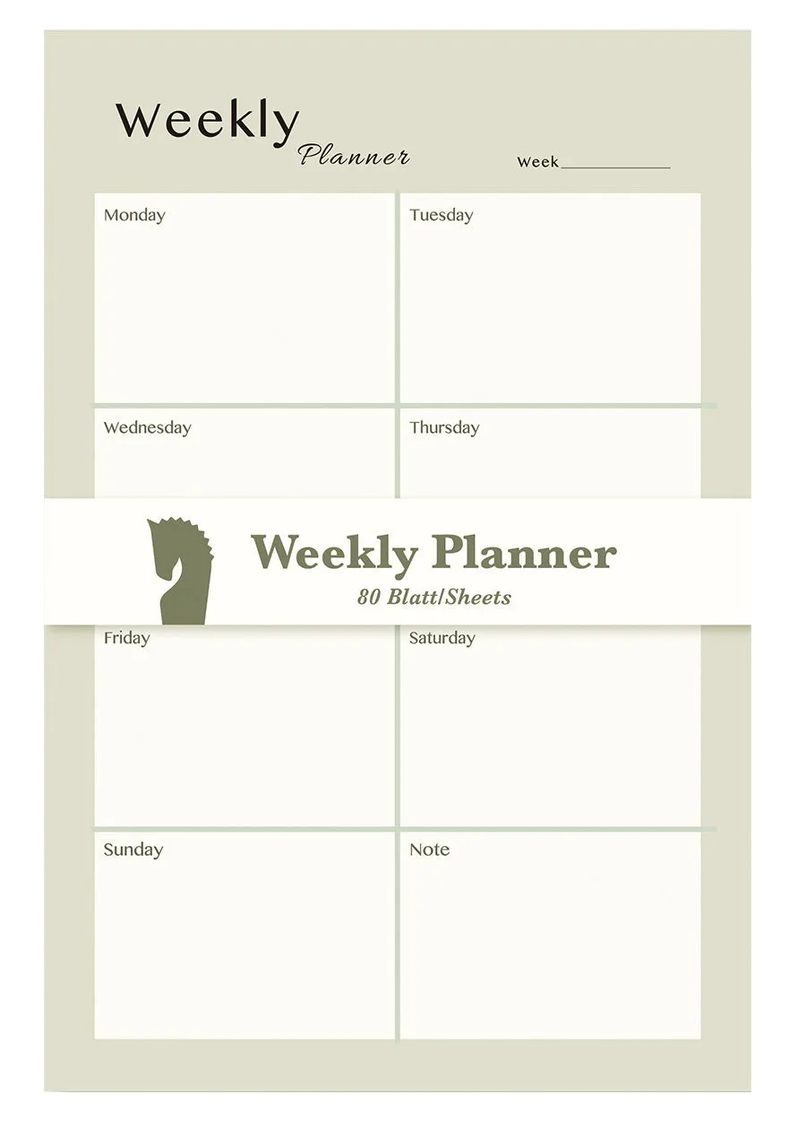 r-ssler-easy-planning-weekly-planner-sage-80-blatt-bedruckt image 1