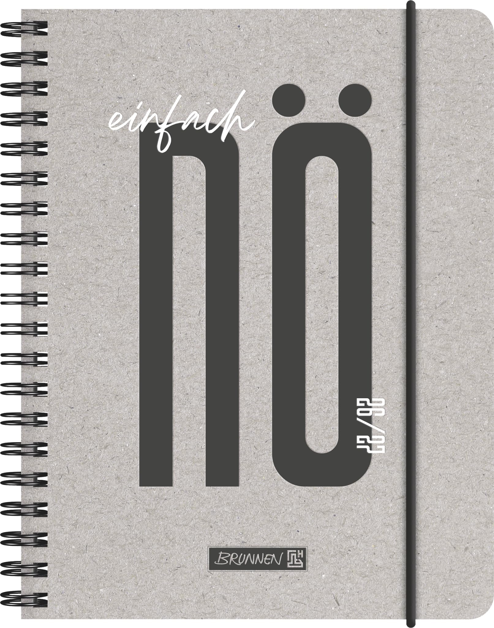 brunnen-sch-lerkalender-nope-2026-2027-a6-karton-grau-schwarz-18-monate-juli-202 image 1