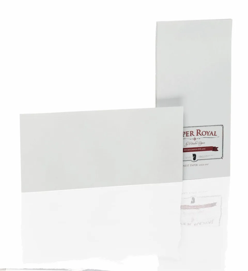 r-ssler-paper-royal-karte-gerippt-din-lang-grau-20-st-ck image 1