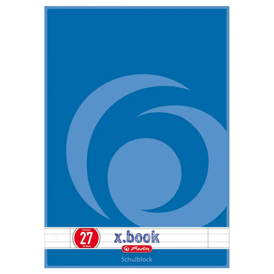 herlitz-schulblock-x-book-a4-lineatur-27-mit-innen-und-au-enrand-50-blatt-10-st- image 1