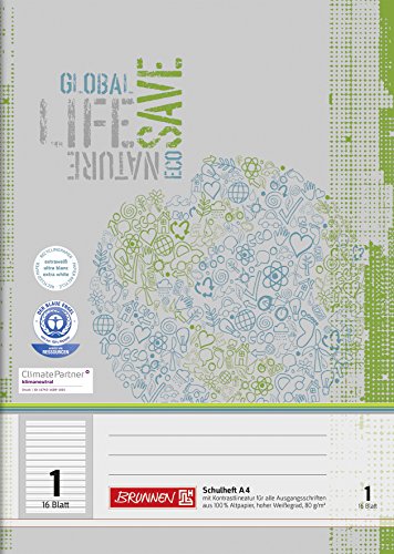 brunnen-recycling-schulheft-a4-lin-1-liniert-16-blatt-1-klasse image 4