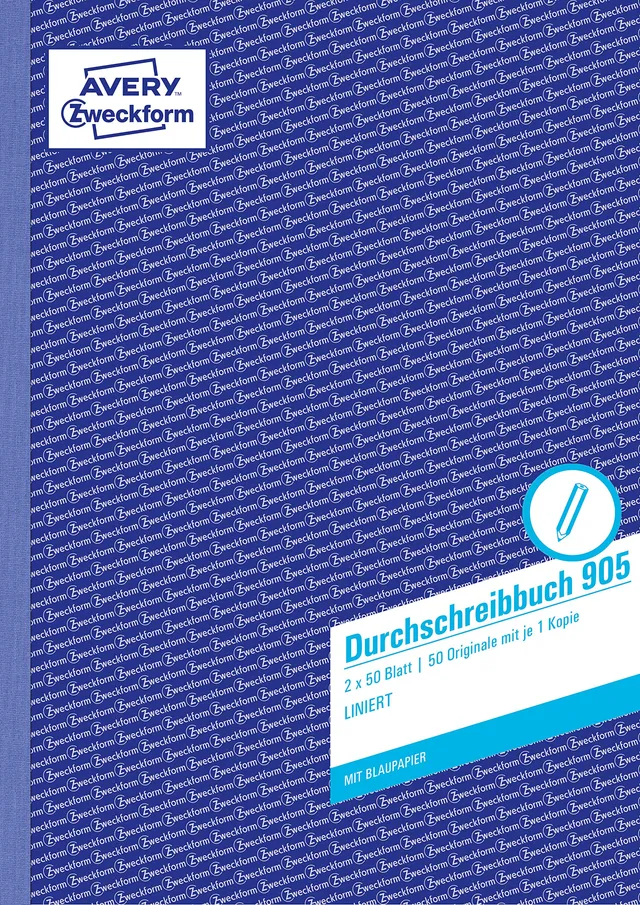 avery-zweckform-905-durchschreibbuch-a4-liniert-50-durchschreibs-tze-wei image 1