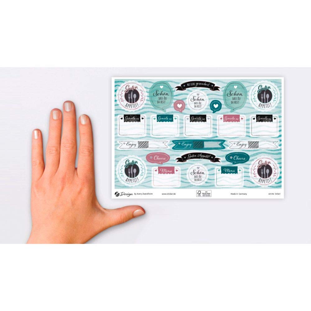 avery-zweckform-54561-dekosticker-tischdeko-48-aufkleber-auf-a5-bogen-mit-silber image 3