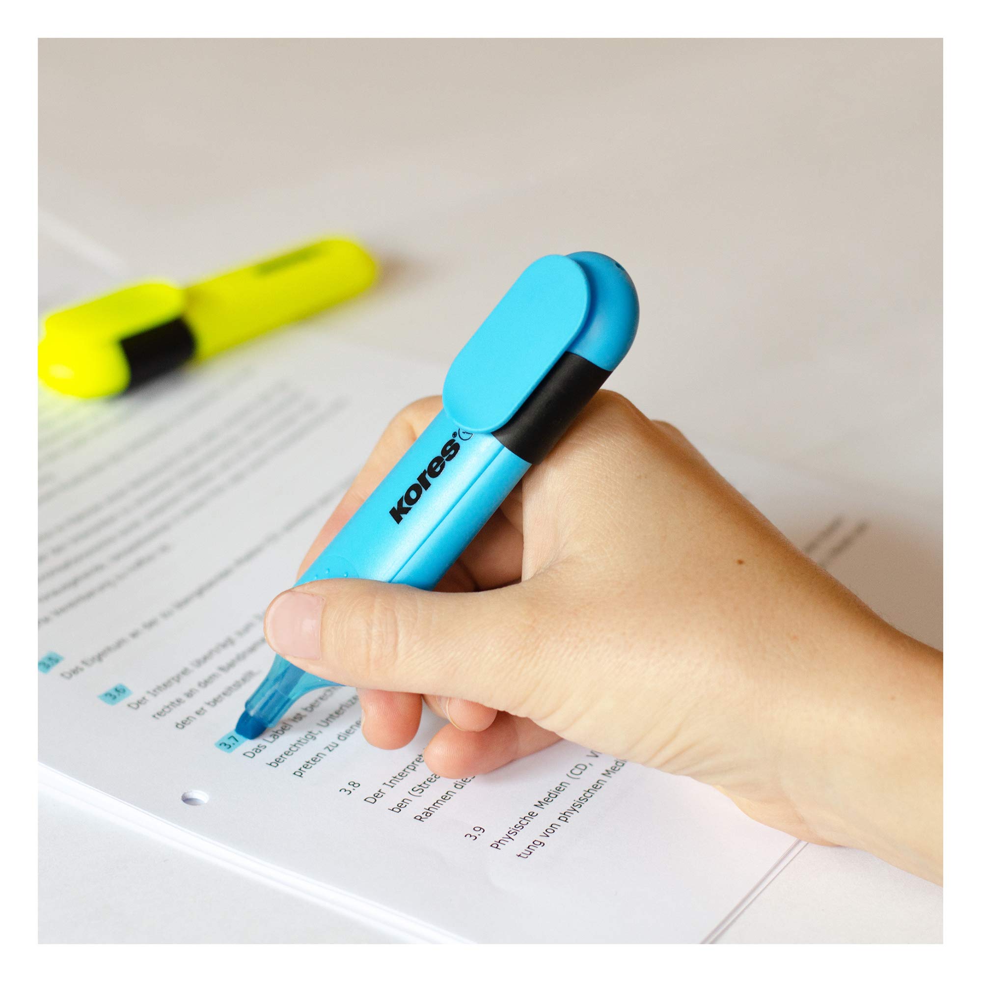 kores-bright-liner-plus-textmarker-keilspitze-4-sortierte-farben image 4