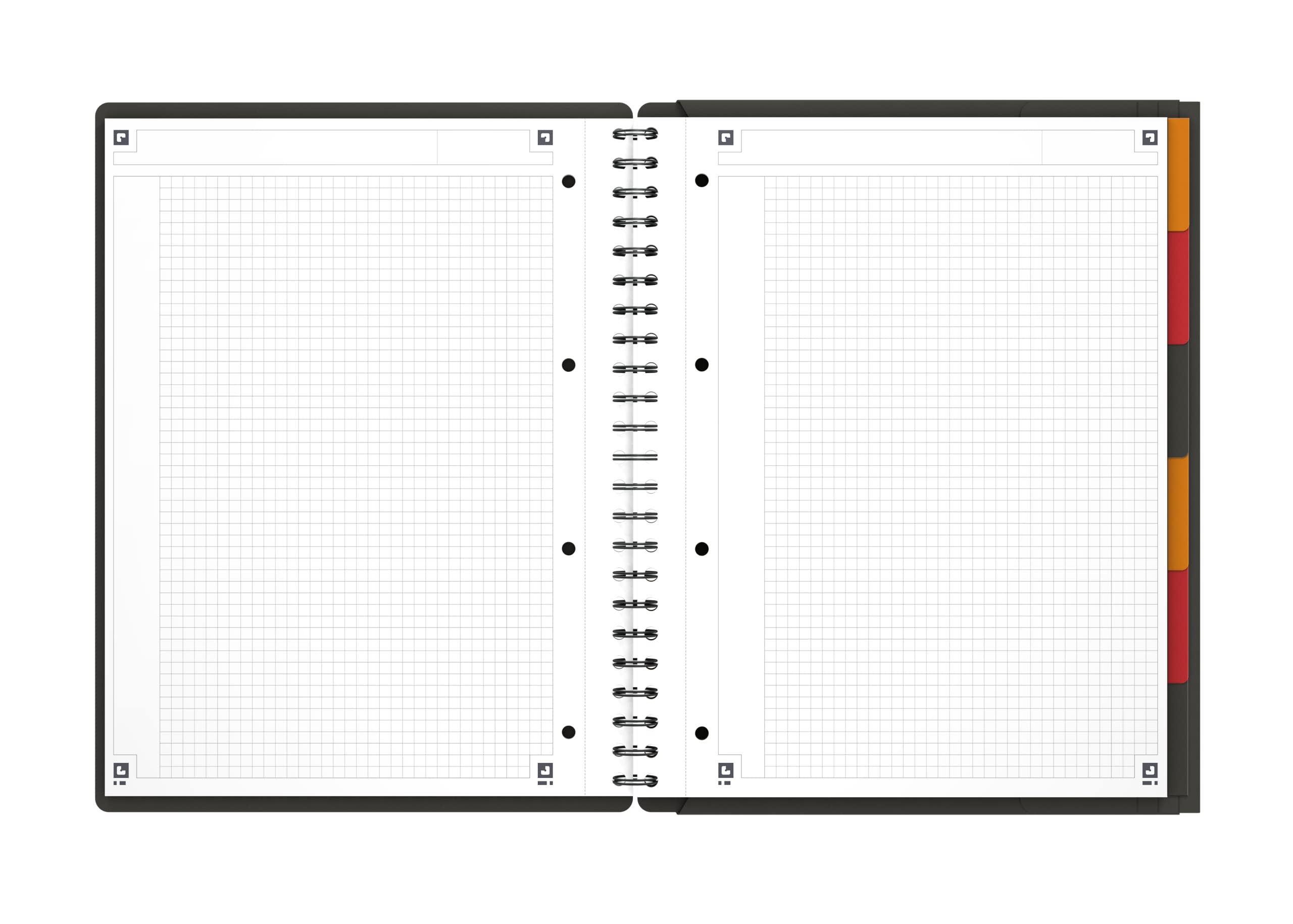 oxford-organiserbook-international-a4-kariert-notizblock-mit-6-registern-gummizu image 5