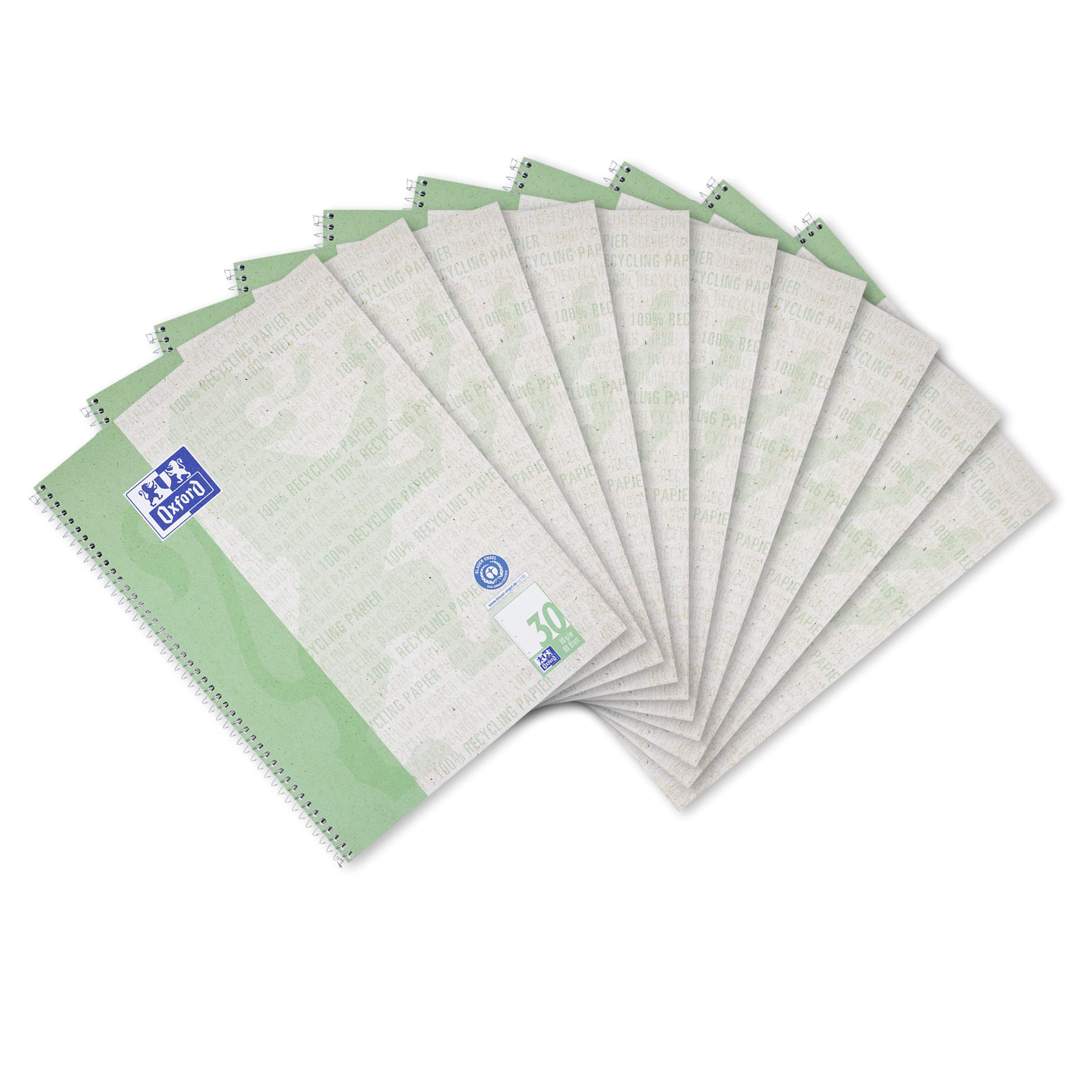 oxford-recycling-collegeblock-a4-blanko-lineatur-30-80-blatt-10-st-ck image 1