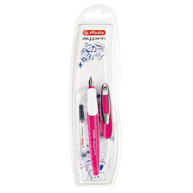 herlitz-schulf-llhalter-my-pen-m-feder-rechtsh-nder-pink-wei image 1