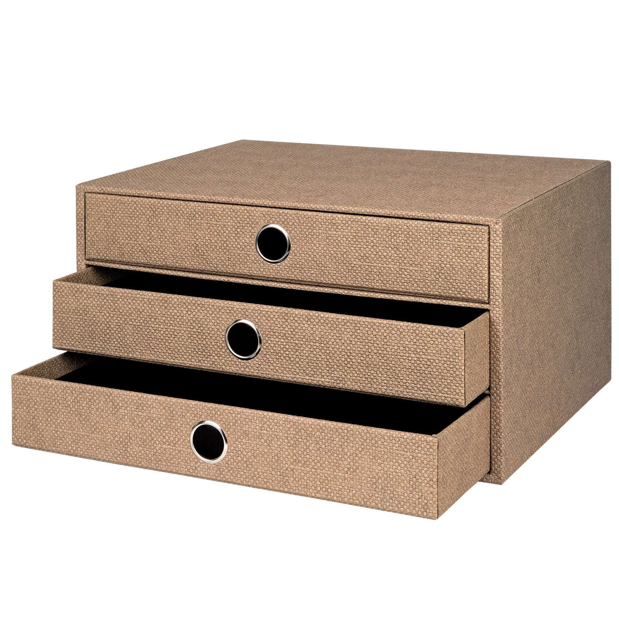 r-ssler-s-o-h-o-schubladenbox-a4-querformat-3-f-cher-haselnuss-braun image 2