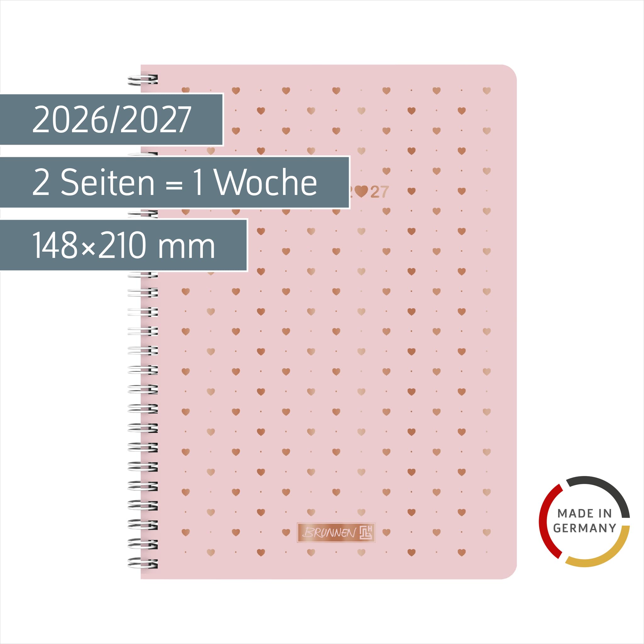 brunnen-sch-lerkalender-style-2026-2027-pretty-pink-a5-2-seiten-1-woche image 2