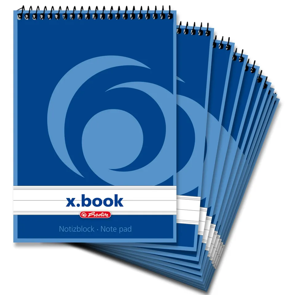 herlitz-x-book-spiral-notizblock-a6-liniert-50-blatt-10-st-ck image 1