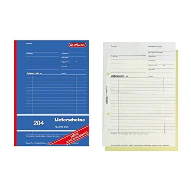 herlitz-883520-lieferscheinbuch-a5-2x40-blatt-selbstdurchschreibend-10-st-ck image 1