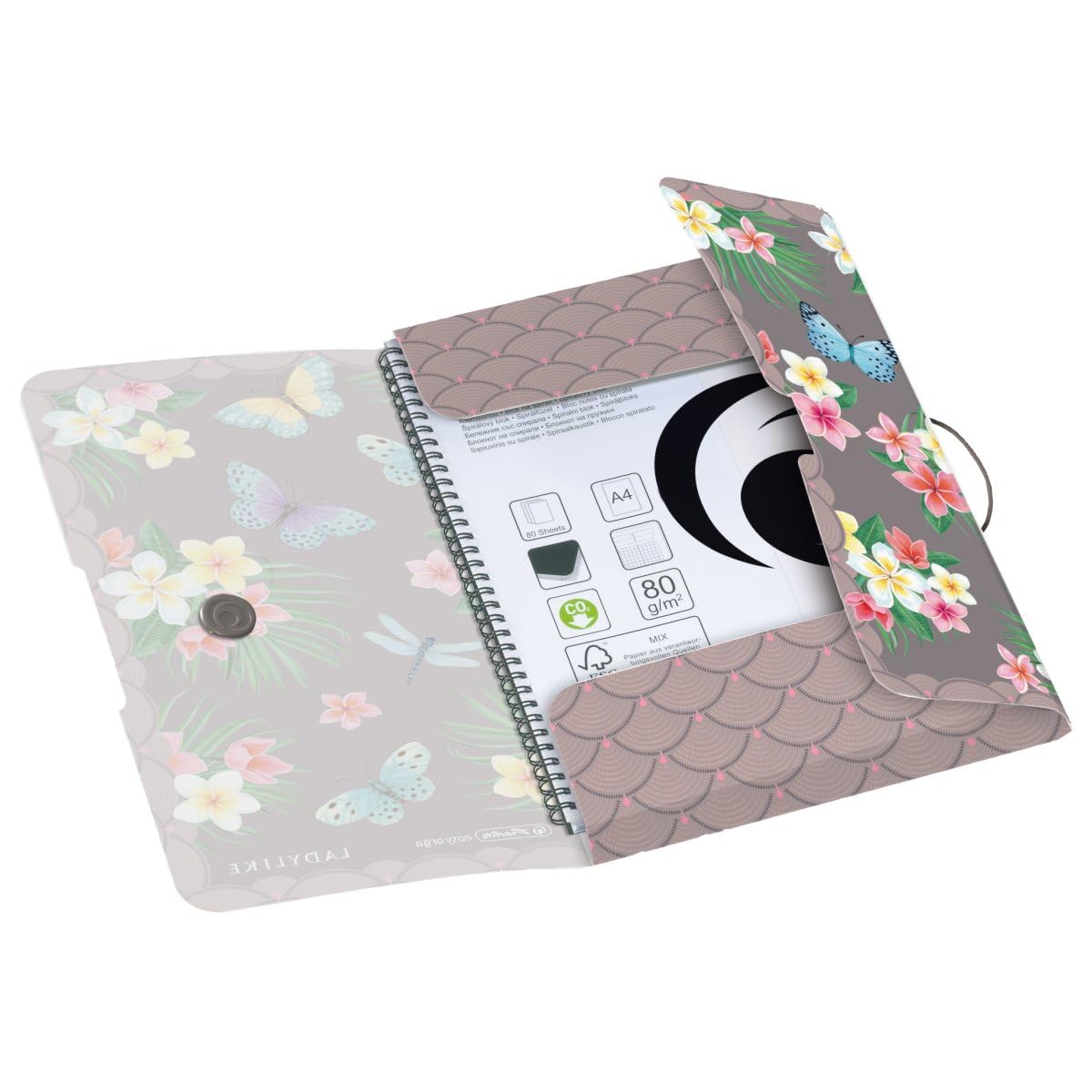 herlitz-gummizugmappe-a4-ladylike-butterflies-aus-pp image 1