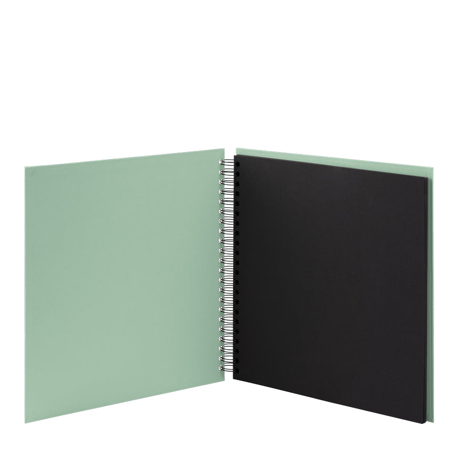 r-ssler-s-o-h-o-spiral-fotoalbum-31x30cm-60-schwarze-seiten-mint image 2