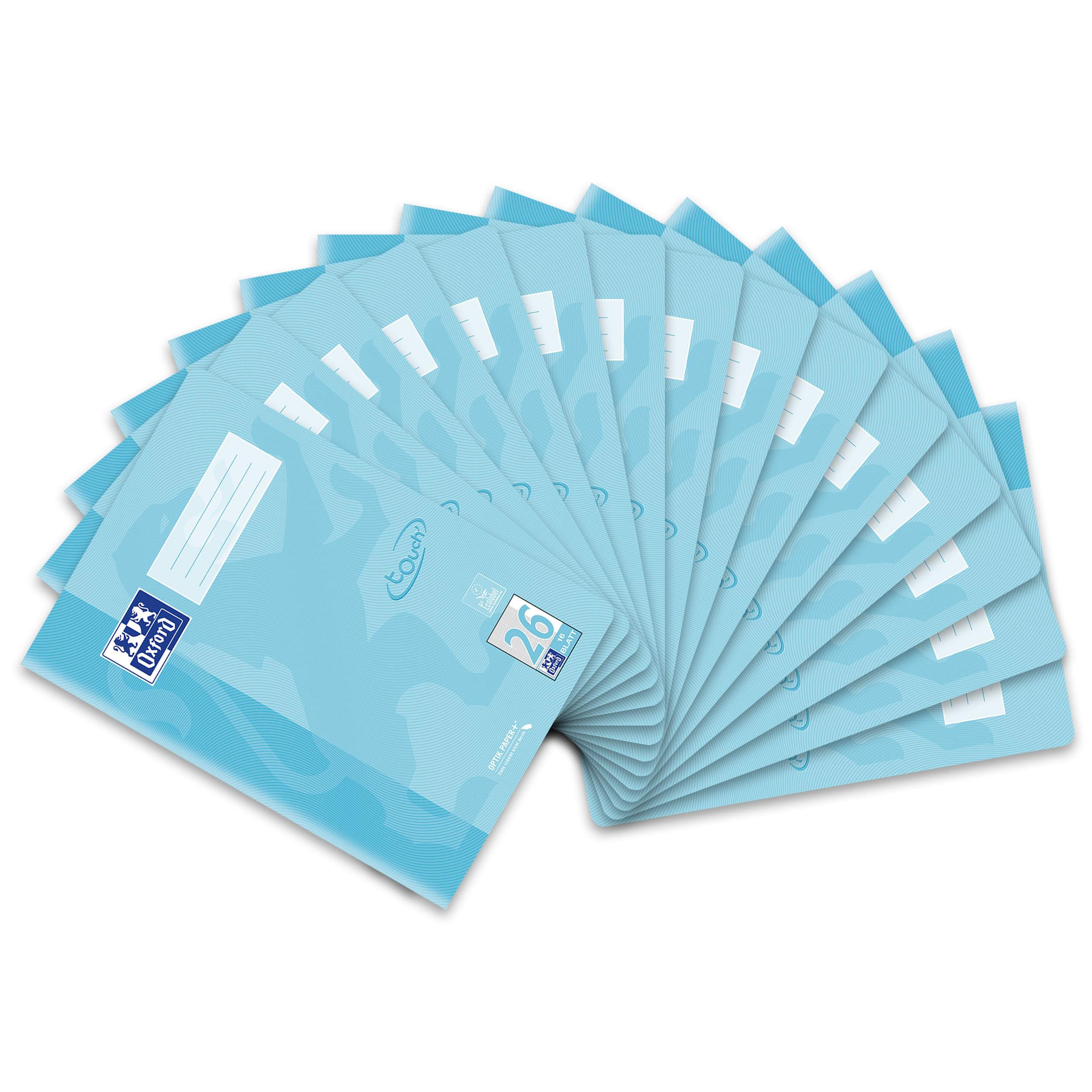 oxford-schulheft-touch-a4-lineatur-26-kariert-16-blatt-pastell-blau-15er-pack image 1